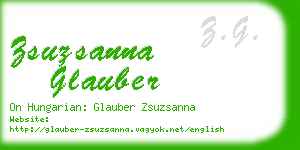 zsuzsanna glauber business card